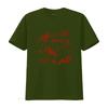 Casual Streetwear Line Art Red Seafood Lobster Shrimp Print T Shirt vintage Washed Unisex Soft fashion Stretched