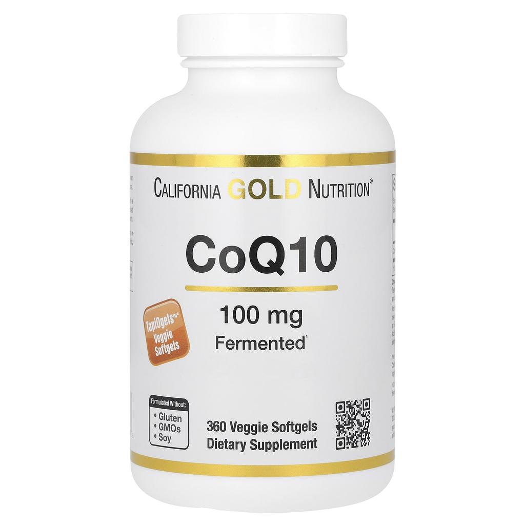 California Gold Nutrition Коэнзим Q10, 100 мг, 360 вегетарианских мягких капсул