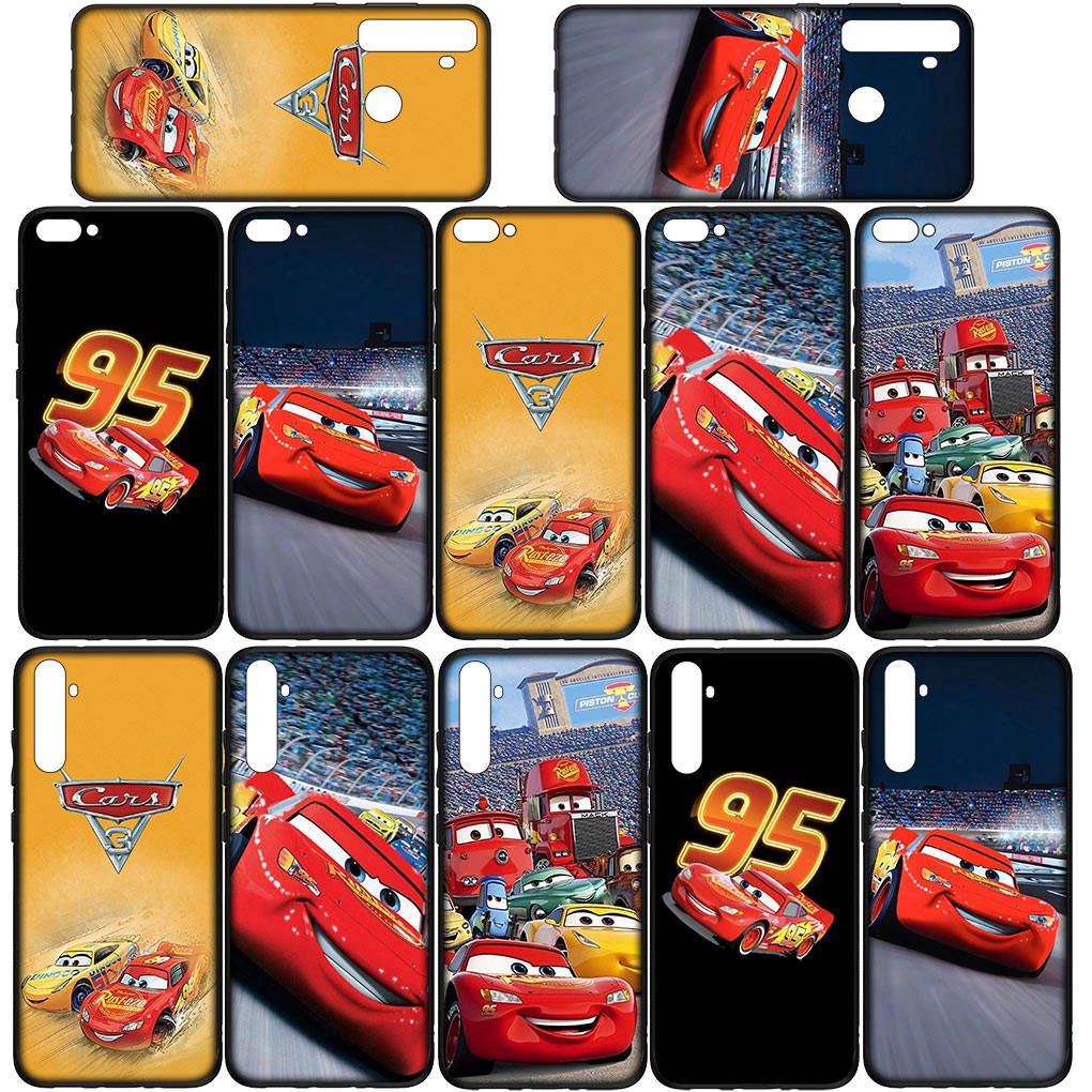 Для Samsung Galaxy S24 S23 iPhone 16 15 14 Plus X Xiaomi Redmi Note 13 12 11 Pro Max 8 XR Huawei OPPO чехол для телефона комиксы 95 автомобиль молния Маккуин чехол