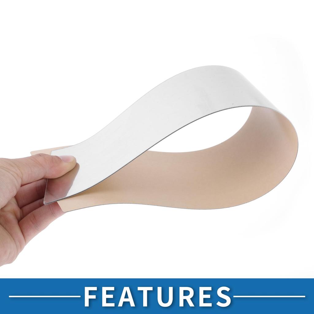 ABSOPRO Door Pillar Window Trim Stickers for Pillar Door Outer Exterior Covers for VW Touran Silver Tone Anti-Scratch Posts, 2016-2019,