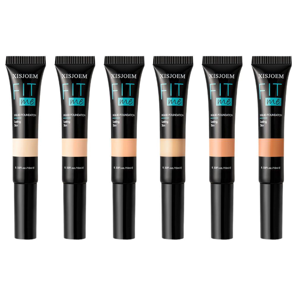 Long-Lasting Waterproof Concealer with Sponge Tip - Brightening Liquid Makeup