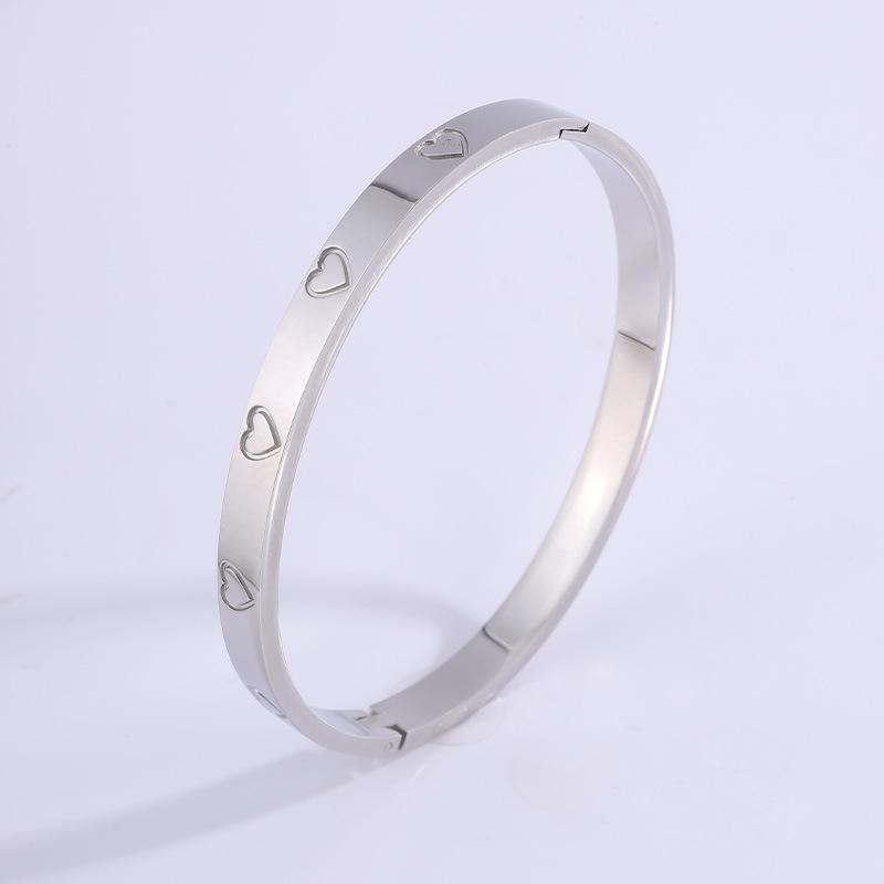 Titanium steel bracelet gold high version temperament zircon bracelet women's light luxury fashion elegance does not fade simple bracelet