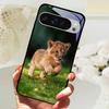 Закаленное Стекло Чехол Для Телефона Для Google Pixel 9 Pro XL Жесткий ПК Funda Для Google Pixel 9a Pixel9 5G Милое Животное Стеклянная Задняя Крышка