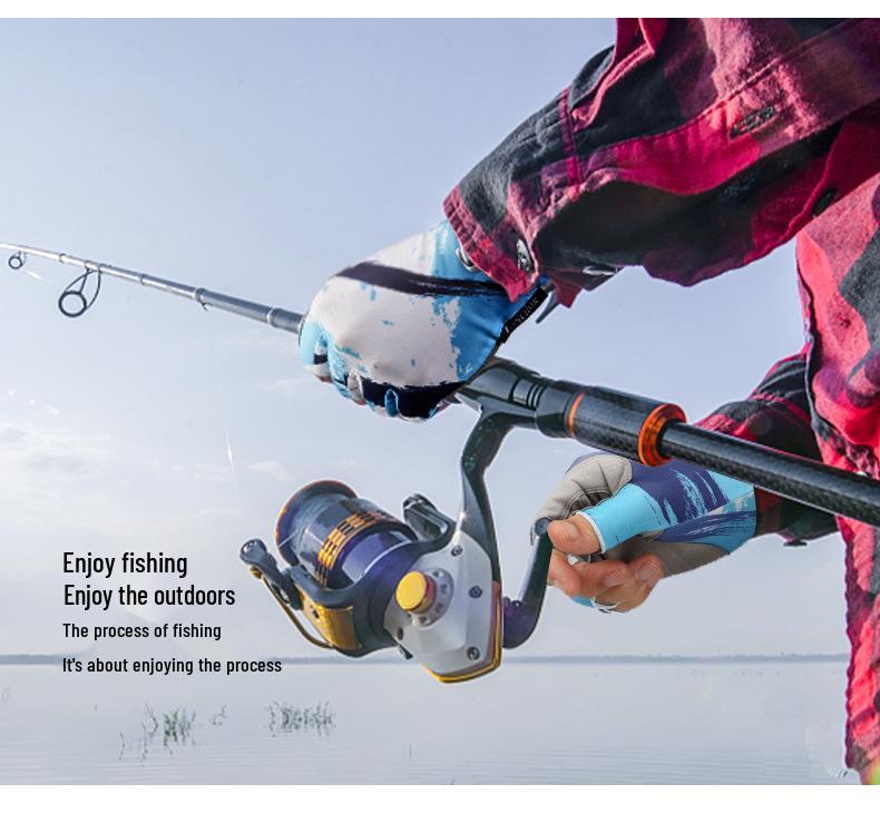 Breathable Anti-Slip Fingerless Gloves for Fishing and Cycling