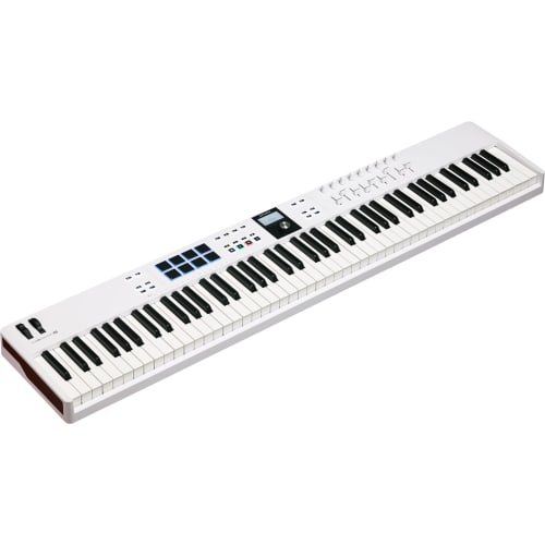 Arturia KeyLab Essential 88 mk3 ? 88-Key USB MIDI Controller Keyboard with Analog Lab V Software, White