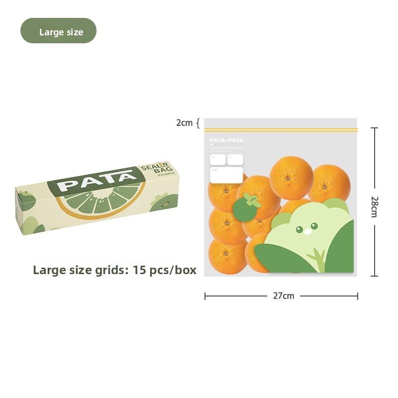 Утолщенный пакет для хранения продуктов, в коробке, выдвижная полоска с двойным уплотнением, пакет для запечатывания продуктов в холодильнике, самозапечатывающийся пакет