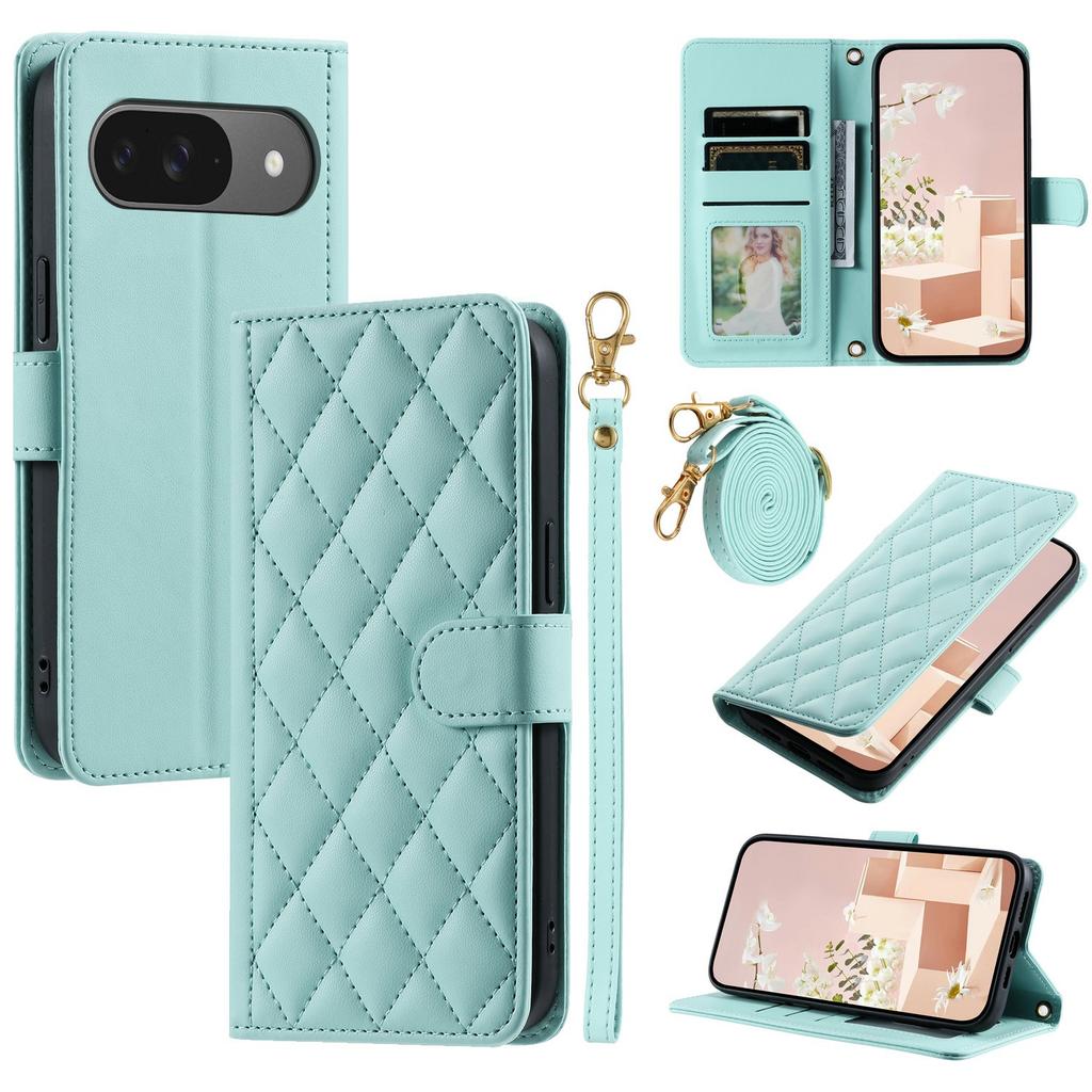 For Google Pixel 10/10 Pro Case Wallet Rhombus Grid PU Leather Phone Cover