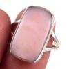 Natural Pink Opal Gemstone Handmade 925 Solid Sterling Silver Ring Size 9 B3Y09