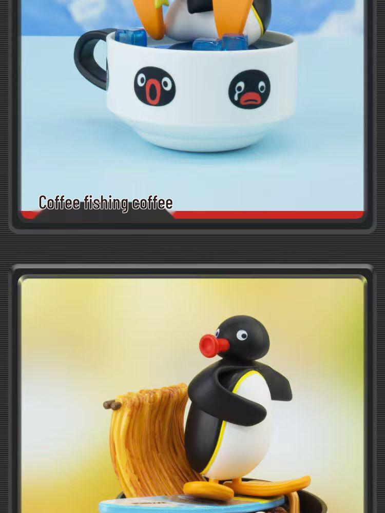 Pingu Fun Scene: DIY Cute Penguin Surfing Blind Box Series