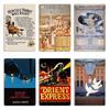 Orient Express Constantinople Vintage Train Travel Poster Vintage Travel Art Metal Sign Hercule Poirot Was Right Tin Sign Poster