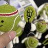 Ручная работа Шерстяной войлок Теннисный брелок Милый шар для тенниса и шарм в виде ракетки с улыбающимся лицом Спортивный аксессуар для сумки Подарок