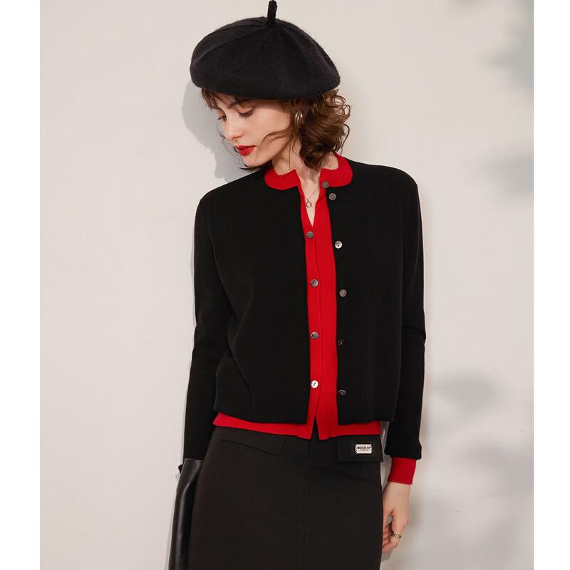 Женский вязаный кардиган Bailuyu с контрастным узором, имитирующий двойку