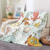 Fish Flannel Throw Blanket Jellyfish Ocean Animals for All Season Gift Couch Sofa Living Room Queen Size Lightweight Boys Girls#(1)