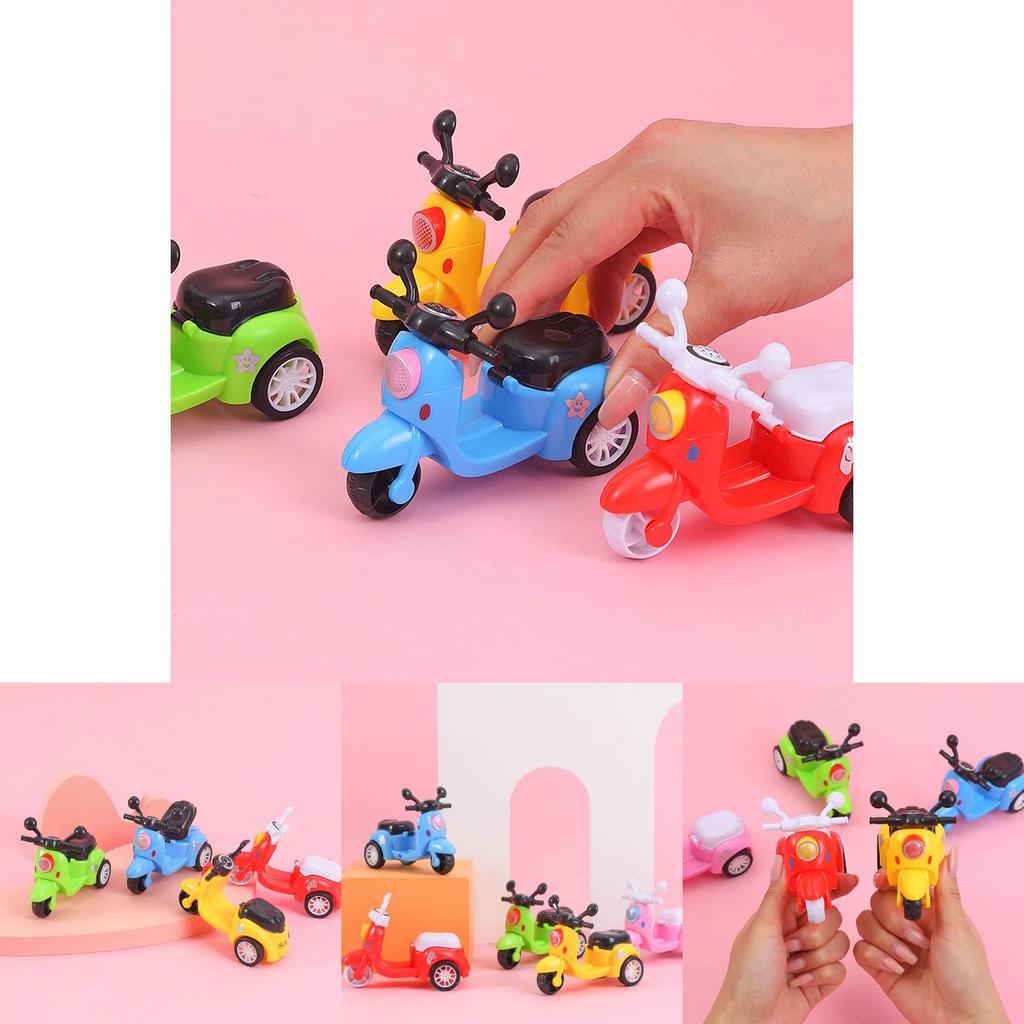 Simulation Mini Inertial Three Wheel Motorcycle Model Children Toy For Sensory And Cognitive Development