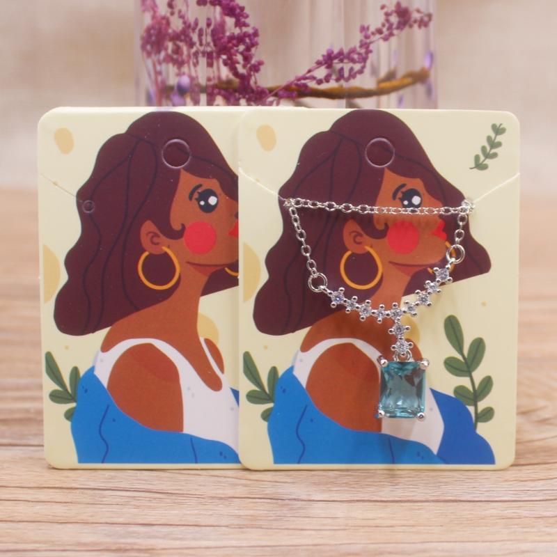 50 шт. набор карт Earnail, красивая головка, подвесная серьга, этикетка 5x6,5 см, набор ювелирных изделий, демонстрационная карточка