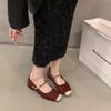 Flat-bottomed French Small Fragrant Single Shoes Women's Shoes 2024 New Spring and Autumn Square Head Temperament Mary Jane Evening Shoes