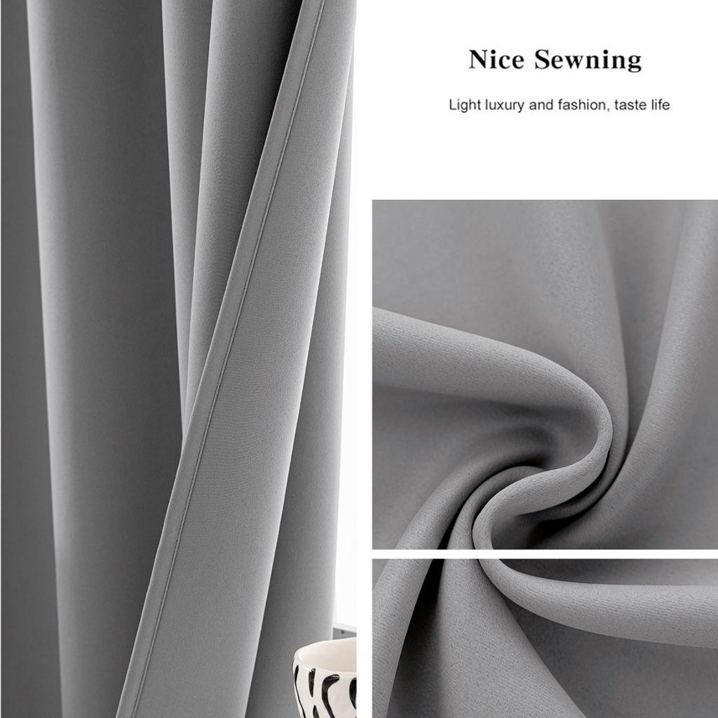 Высокоточная штора Готовая шторная ткань Однотонная Теплоизоляция Окно + Затемнение