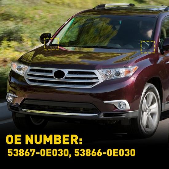 2 шт. Накладка расширителя боковой панели переднего стеклоочистителя для отделки Toyota Highlander 08 09-2013