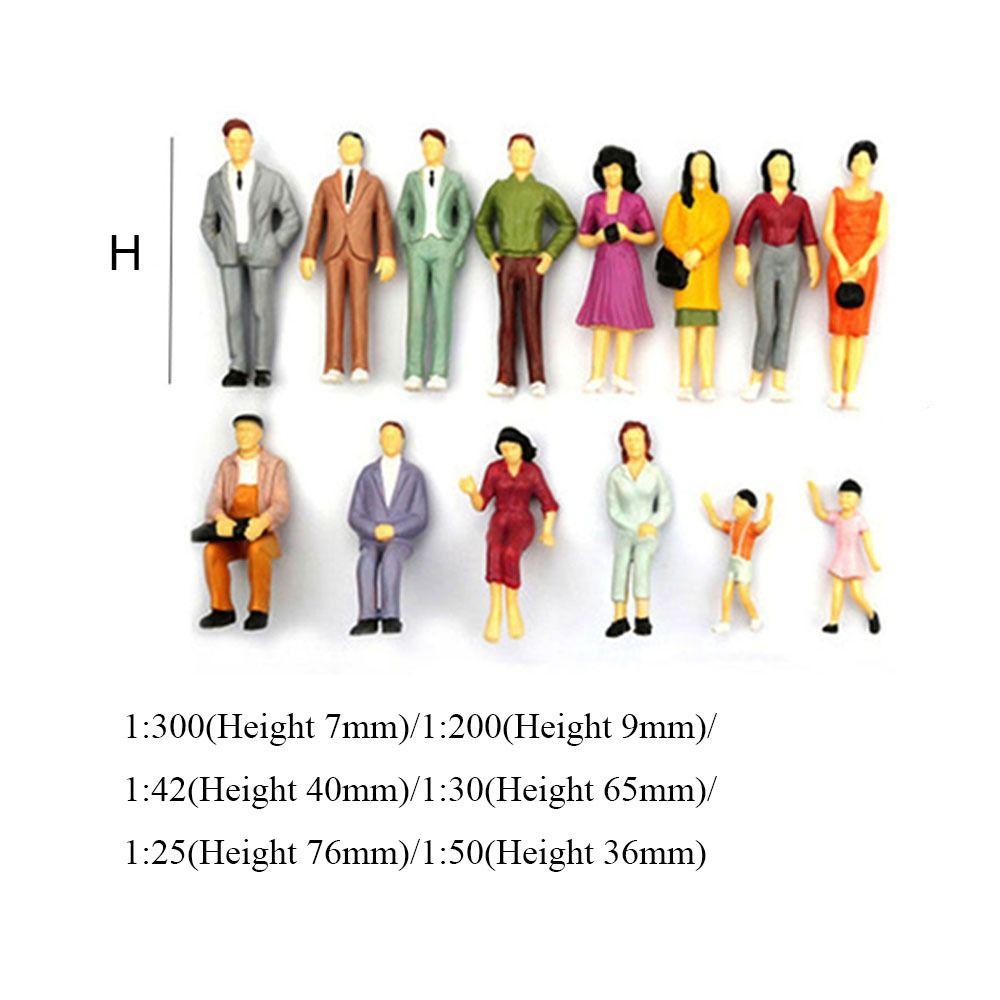 Масштабные украшения для кукольного домика, фигурки людей, модель здания, пассажиры, поезд, пейзаж, сделай сам, персонаж