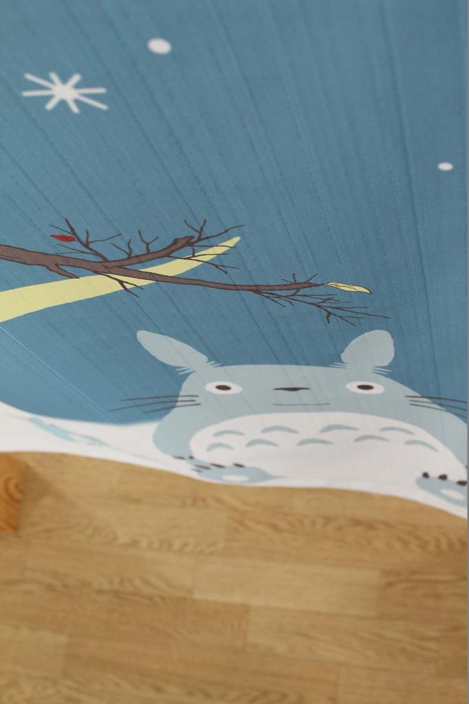 Narumikk Curtain Totoro Winter Sky and Crescent Moon 85 X 150cm Size 10-320