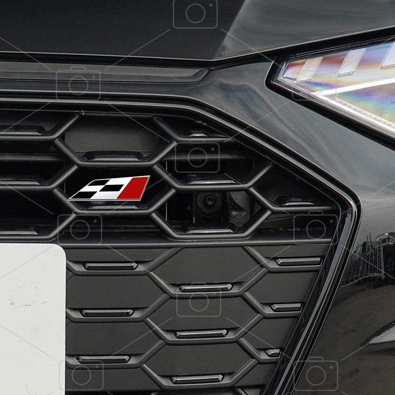hbzh3 Car Metal Body 300 Race Flag Logo Decals Grille Badge Trunk Emblems Sticker For Seat ARONA Leon Ibiza Born Tarraco Accessories