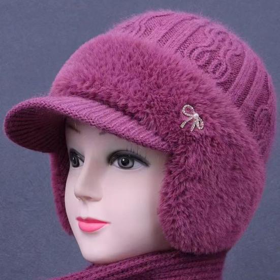 Вязаная шапка с дизайном ушных клапанов, влагоотводящей флисовой подкладкой, теплая, дизайн 3-в-1, бейсболка, уличная шапка для холодной погоды