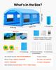 VEVOR Inflatable Paint Booth, 7 x 4 x 2.75 m, Portable Spray Booth with 550W+750W Blowers and Large Filter Cotton