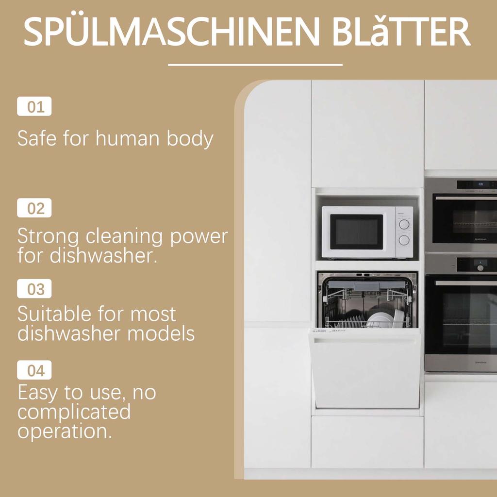 Dishwasher Cleaner Tablets 30pcs Multi Purpose Degreaser Descaler Deodorizer Deep Clean Kitchen Appliance Friendly Home Use