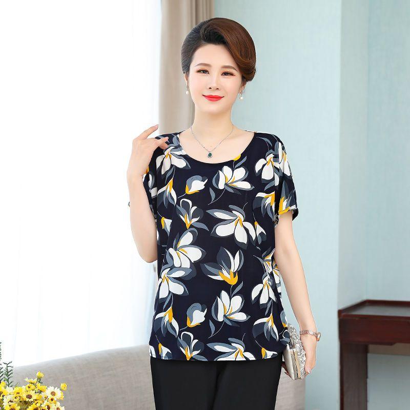 Женская модная повседневная футболка с короткими рукавами и сотнями принтов, свободные дышащие топы