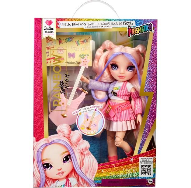 Кукла MGA ENTERTAINMENT Rainbow High Junior Модная кукла Bella розовая Rock Band 565659