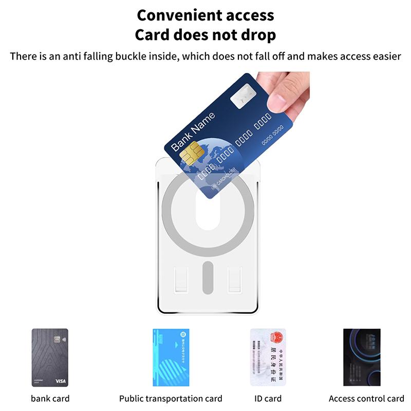 Для Magsafe Прозрачный Магнитный Зажим-Кошелек Наклейка На Заднюю Панель Телефона Для Iphone12Pro 13 14 Pro Max Macsafe Карманный Кошелек На Чехле