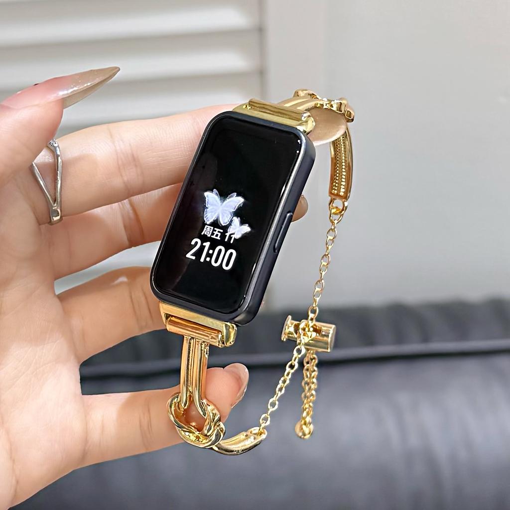 For Huawei 10/9/Fit4 Bracelet Huawei GT5/GT4 Strap Watch3Pro Metal Kink Strap
