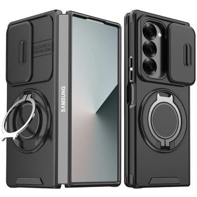 Чехол для телефона для Samsung Galaxy Z Fold 7 5G Fold6 Fold 6 Fold7 Zfold7 Zfold6 Подставка Магнитная крышка объектива камеры