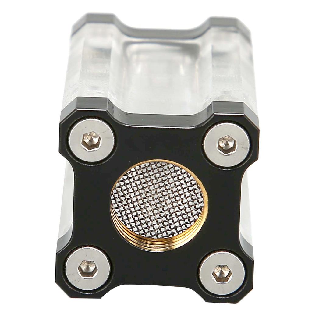 Water Cooling System Filter 40 Mesh Single Sided Filter Computer Water Cooling System Brass Acrylic G1Celsius4 Thread Liquid Filter