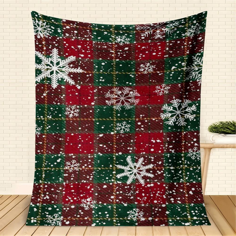 Рождественский плед с узором снежинок, мягкий и уютный плед для дивана, праздничный зимний праздничный декор, одеяло для дома в подарок