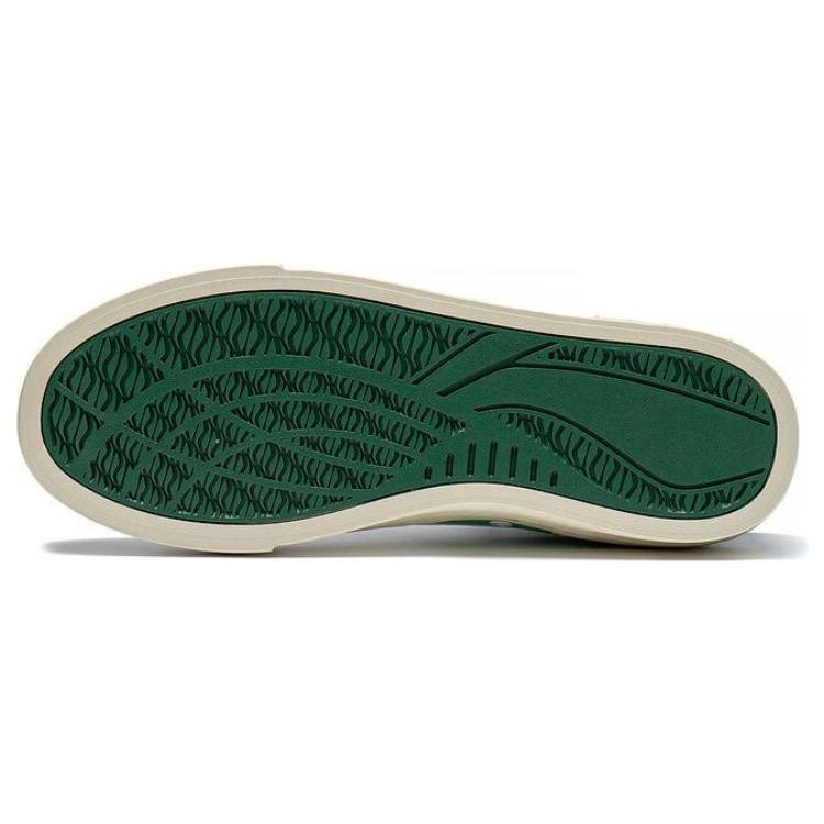 Li Ning Wave 180 Износостойкие Дышащие Низкие Кеды для Скейтборда Мужские Бело-Зеленые AECT019-3