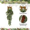 Yousheng 2 шт. рождественская гирлянда в форме капли, искусственные сосновые иголки, гирлянда с шишками и бантом, искусственная подвесная гирлянда из зелени для домашнего декора