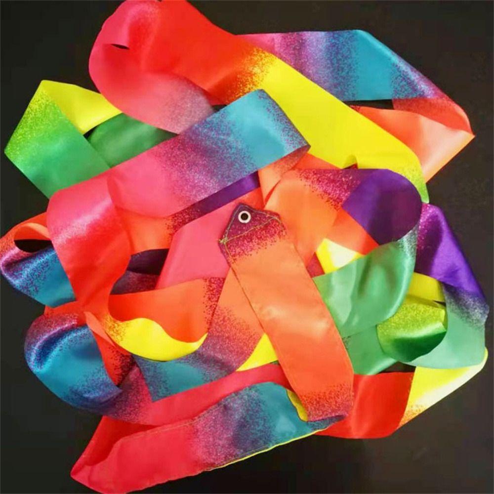 Палочка для вращения Гимнастические ленты Лента для ритмической гимнастики Балетный стример Дети