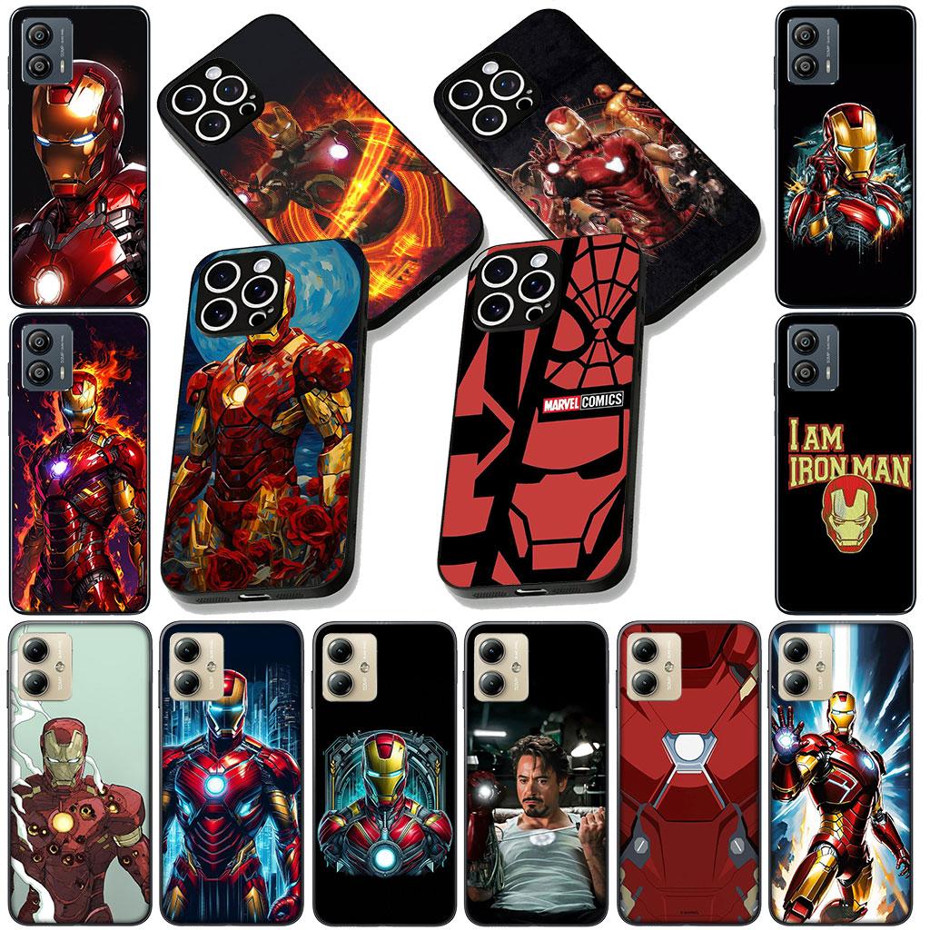 Чехол для телефона Ironman Marvel Железный Человек для Motorola Moto Edge 50 30 Fusion 40 NEO Ultra Pro E14 G20 E15 G35 G84 G13 G53 Мягкий чехол