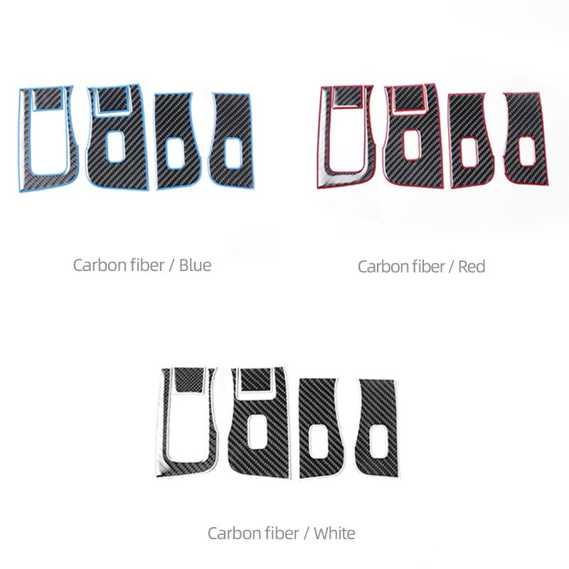Для Tesla Model 3 Y-2022 углеродное волокно, переключатель стеклоподъемника автомобиля, панель, накладка, наклейки, тюнинг салона автомобиля