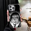 Японский Хоррор Аниме Ударопрочный Чехол для Телефона для iPhone 17 Air 16 16E 15 Pro Max 14 Plus 13 Mini 12 Задняя Крышка Противоударный Fundas