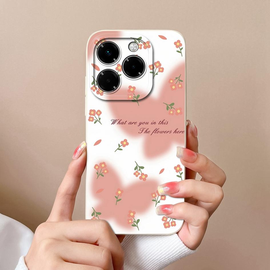 Корпус для Infinix Hot 50 Pro Plus 50i Note 40X Smart 9 Zero 40 4G 5G Мягкий чехол с небольшим цветочным узором Силиконовый прочный противоскользящий чехол для Infinix Новый чехол