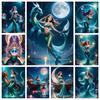 5D DIY Алмазная вышивка Абстрактное искусство Алмазная картина нарисованная русалка Картина Вышивка крестом алмазная мозаика Новое настенное искусство