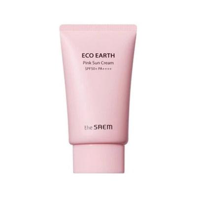 Eco Earth Розовый солнцезащитный крем SPF50+ PA++++ 50г