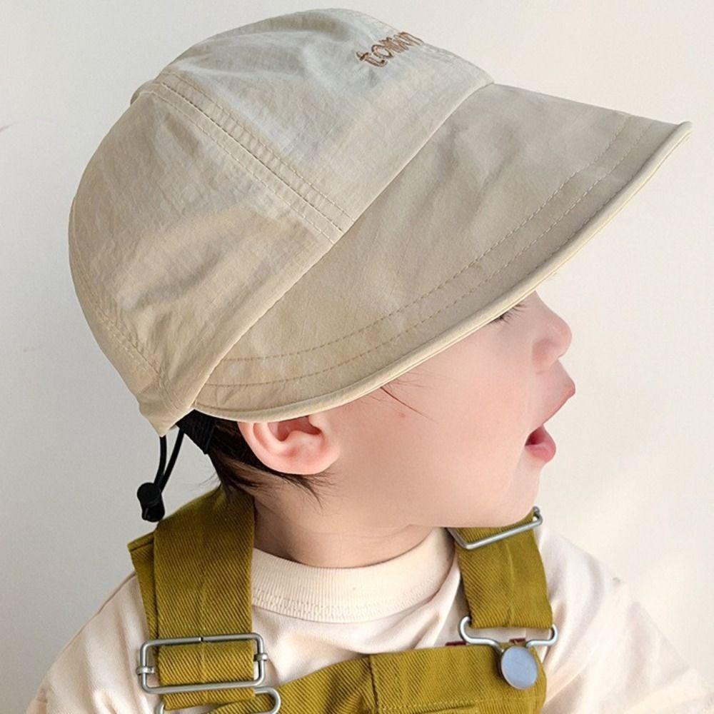 Wide Brim Baby Bucket Hat Cotton Beach Cap Fashion Peaked Cap  Baby