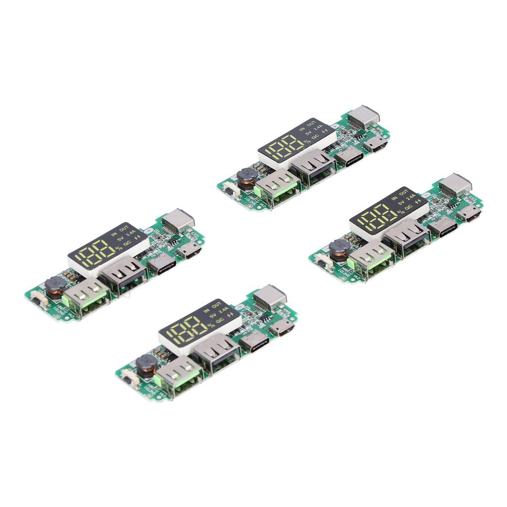 4 шт. Плата зарядки мобильного питания Двойной USB 5 В 2,4 А Модуль с защитой от перезаряда