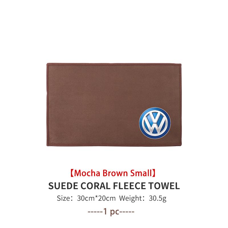 UNYDV1 Super Absorbent Car Drying Towel Coral Velvet Cleaning Cloth For Volkswagen VW Scirocco Passat Polo B5 B6 B7 CC Tiguan Sharan