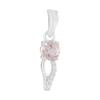 Silver Pendant with Nano Morganite 0.515ct, Cubic Zirconia (2124085)