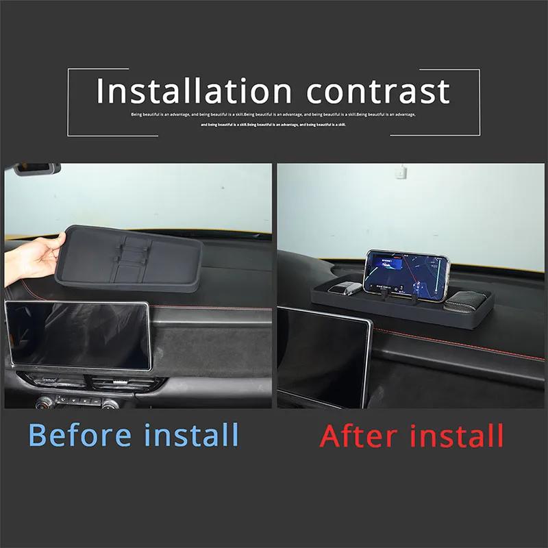 For Lotus EMIRA 2021 2022 2023 Black Car Dashboard Multi-function Storage Mobile Phone Anti-slip Mat Car Accessories