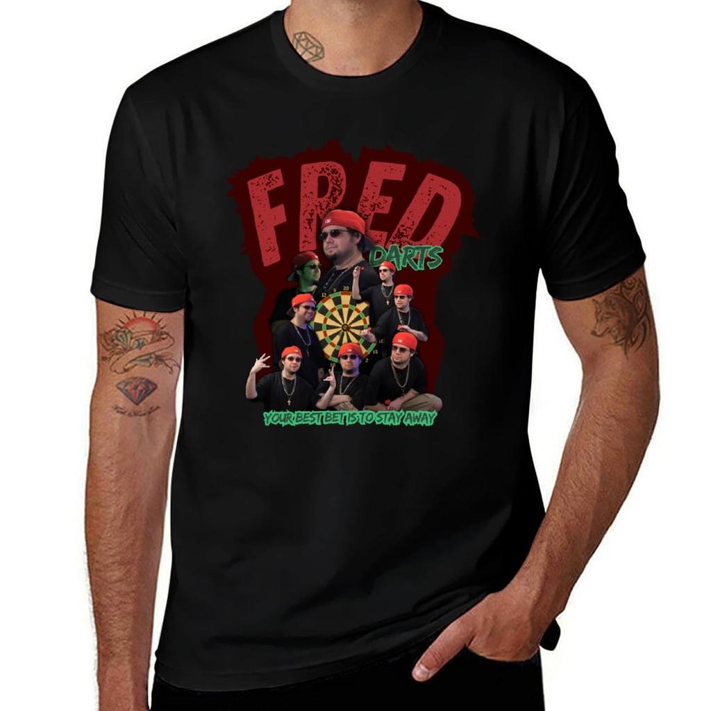 Fred Darts T-shirt Cotton Tshirt 100% Man T Shirt Graphic Man T Shirt Designer T-shirt